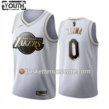 Maillot Basket Los Angeles Lakers Kyle Kuzma 0 2019-20 Nike Blanc Golden Edition Swingman - Enfant